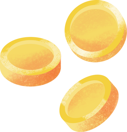 Painted Coins Illustration
